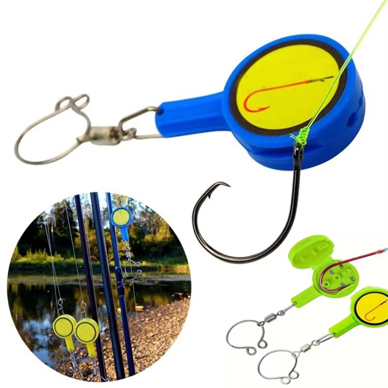 Ice Fishing Tip Up - 2pcs Fishing Gadgets: Knotting Tool, Outdoor