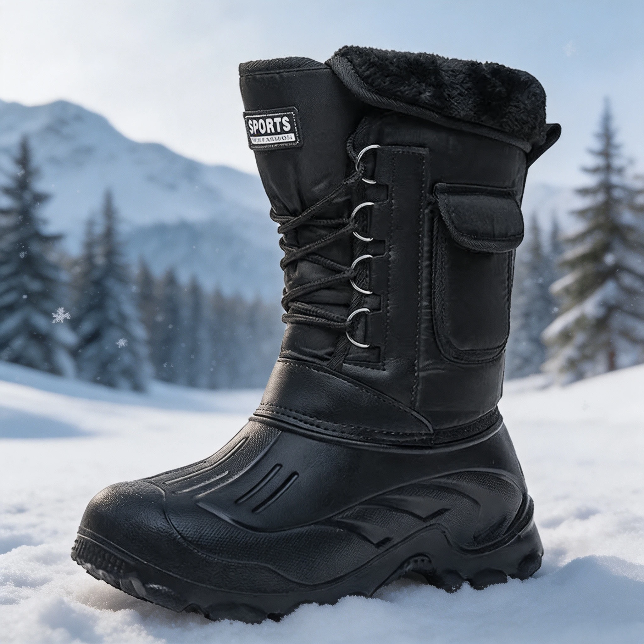 Men Winter Snow Boots Outdoor  - Fishing Equipment Carp review and price